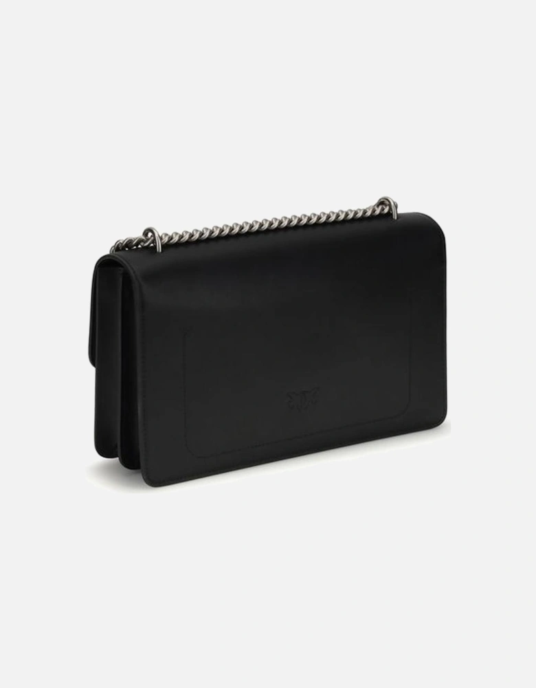 Love Birds Embossed Leather Shoulder Bag Women - Black