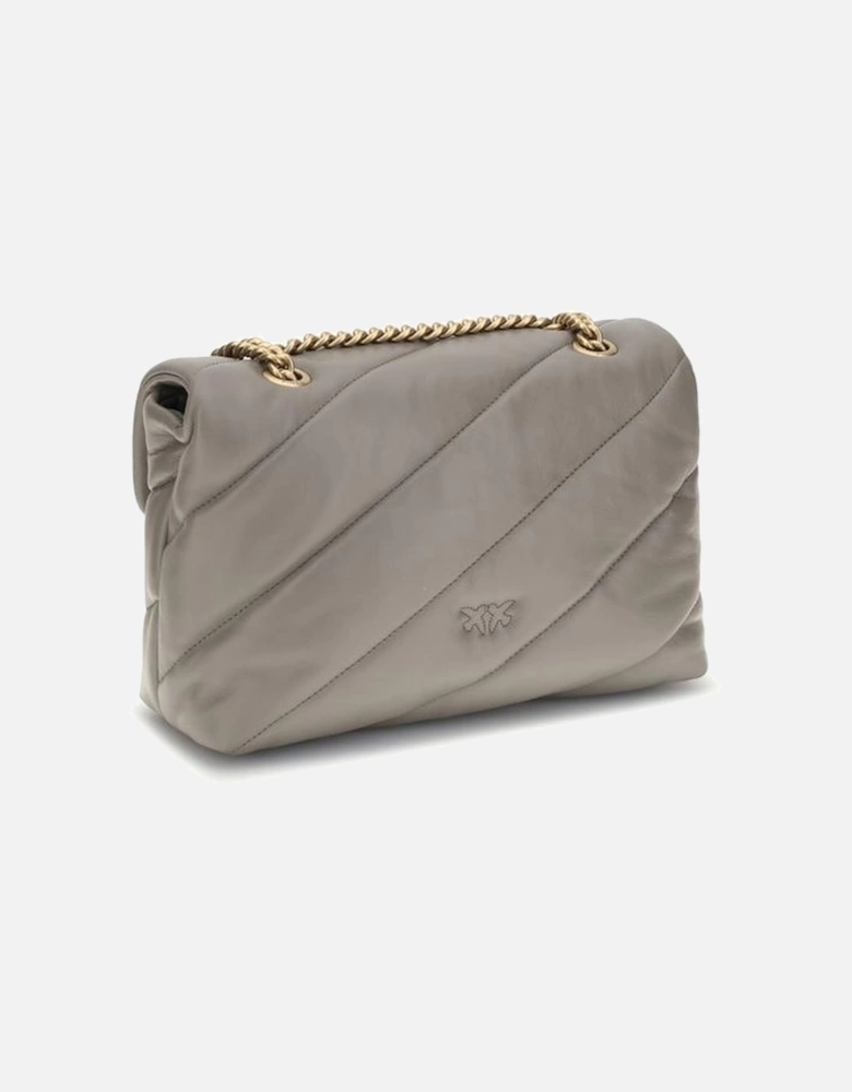 Quilted Calfskin Love Birds Shoulder Bag Women - Gray