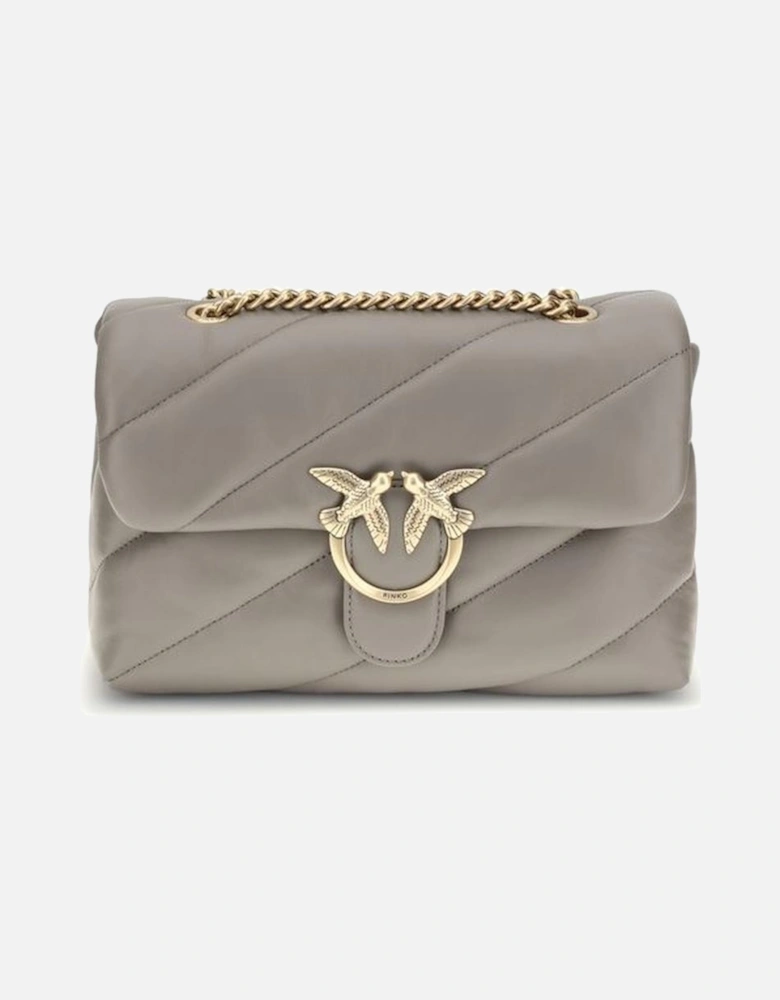 Quilted Calfskin Love Birds Shoulder Bag Women - Gray