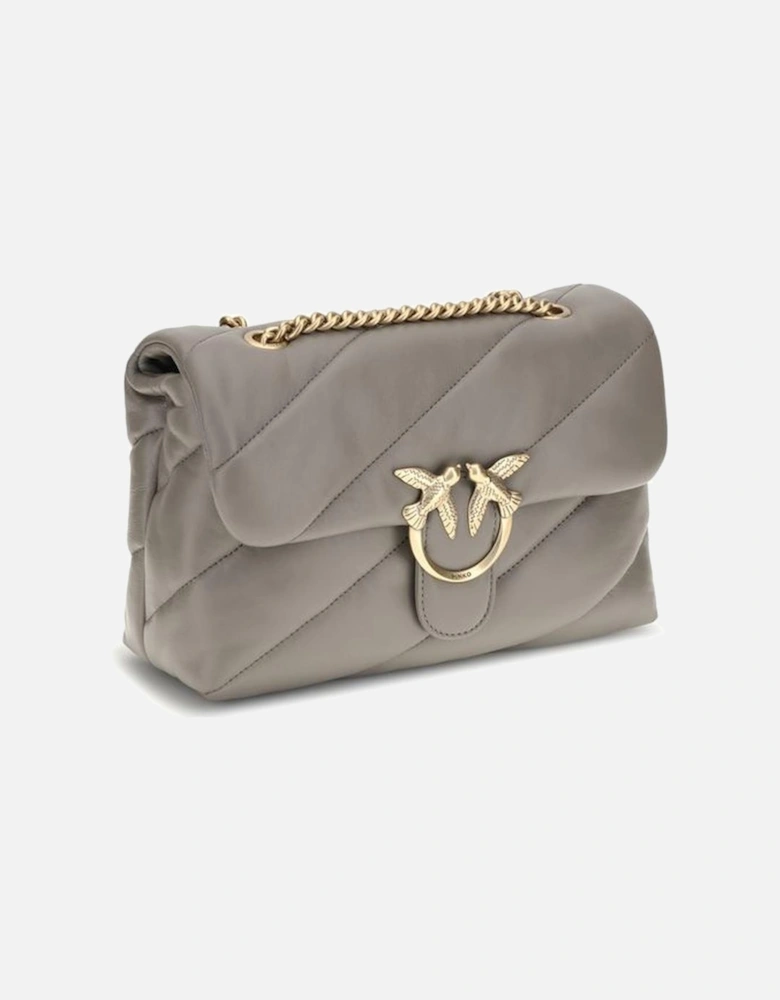 Quilted Calfskin Love Birds Shoulder Bag Women - Gray