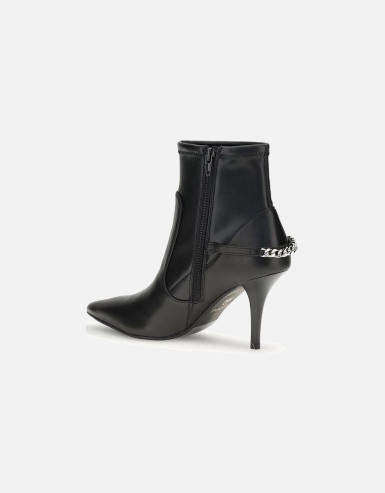 Leather Biker Jacket with Zipper Detailing Women - Black Boots