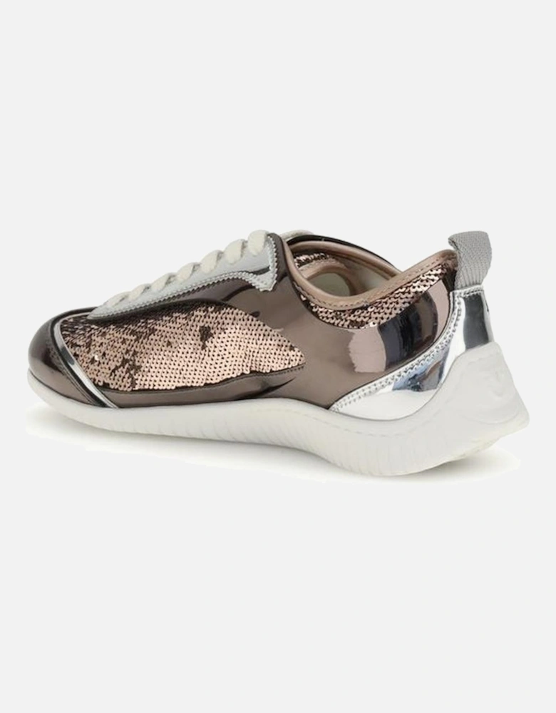 Leather Biker Jacket with Zipped Pockets Women - Multicolor Sneakers