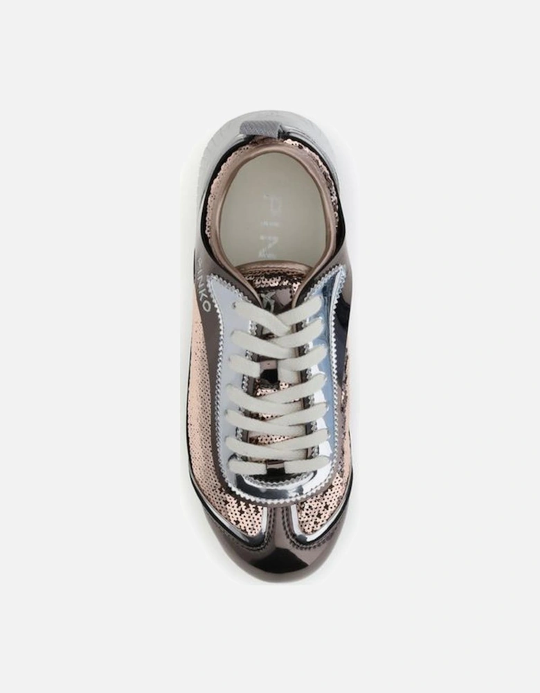 Leather Biker Jacket with Zipped Pockets Women - Multicolor Sneakers