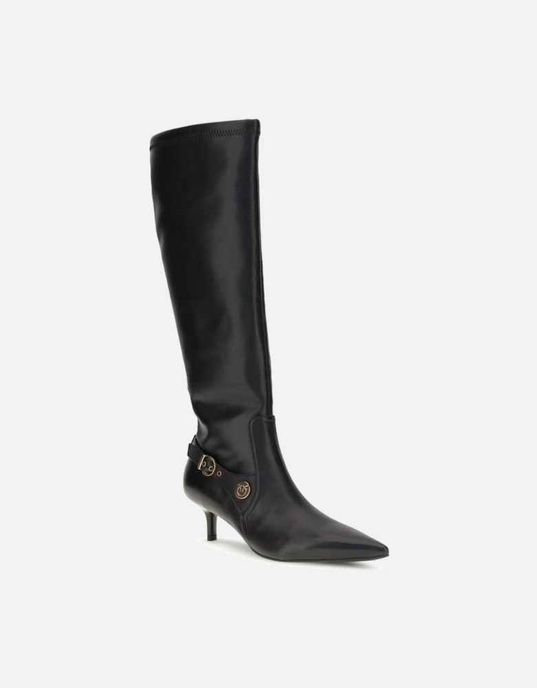 Sleeveless Ribbed-Knit Midi Dress Women - Black Boots