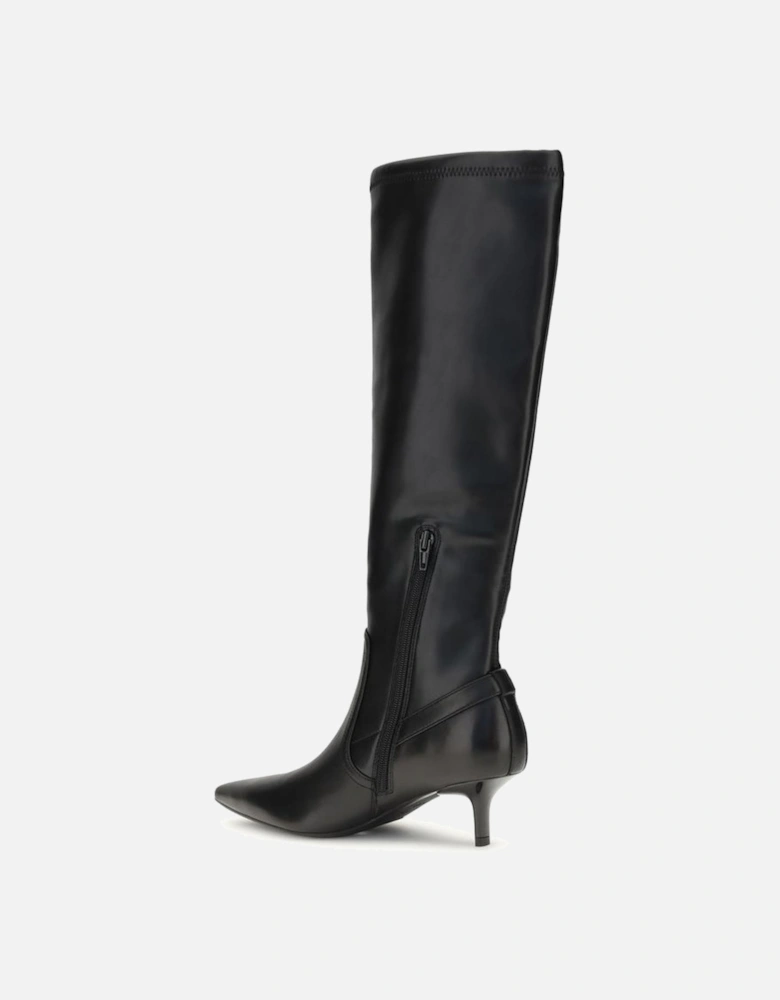 Sleeveless Ribbed-Knit Midi Dress Women - Black Boots