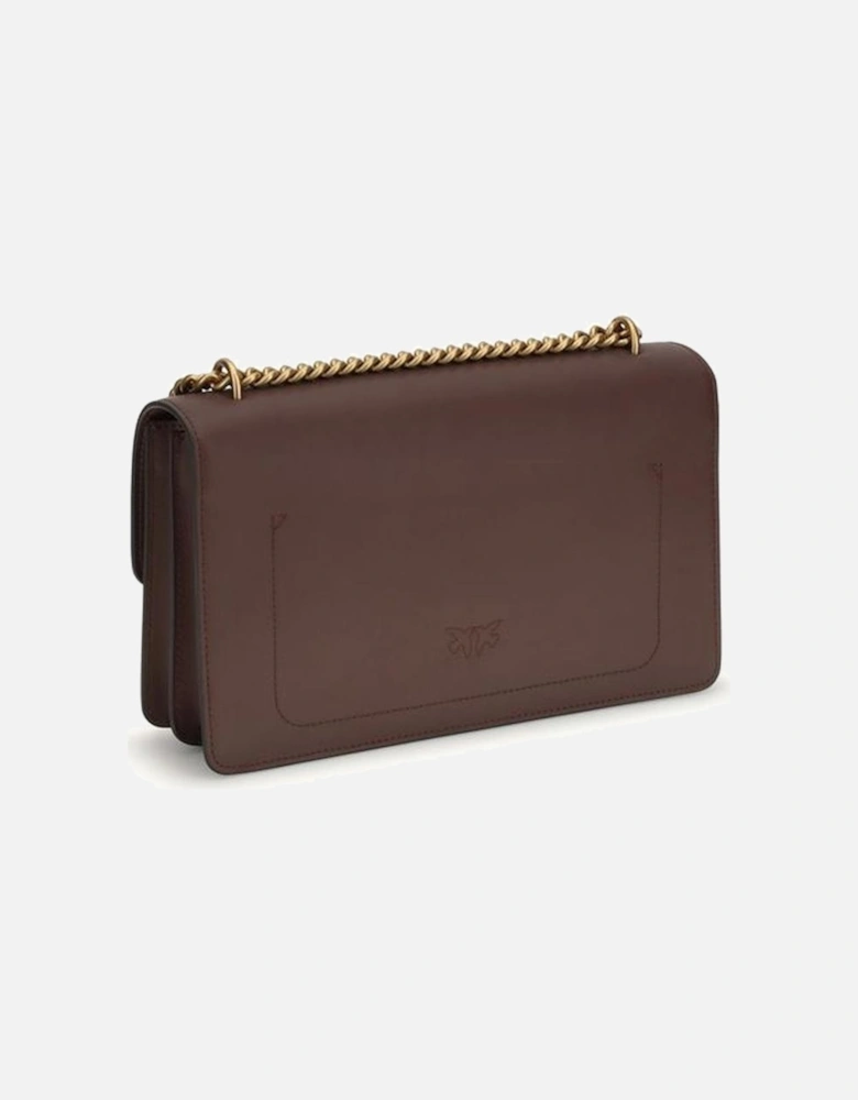 Love Birds Embossed Leather Shoulder Bag Women - Brown