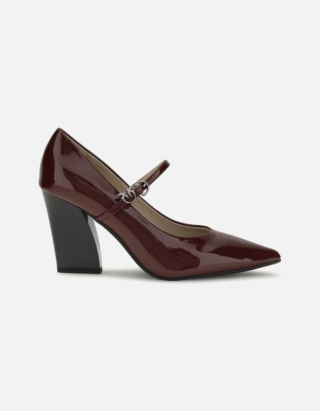 Leather High-Top Sneakers with Perforated Detailing Women - Bordeaux, 5 of 4