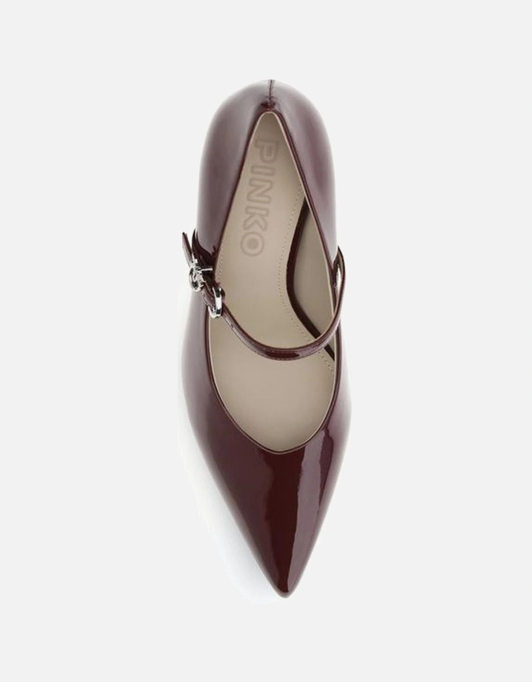 Leather High-Top Sneakers with Perforated Detailing Women - Bordeaux