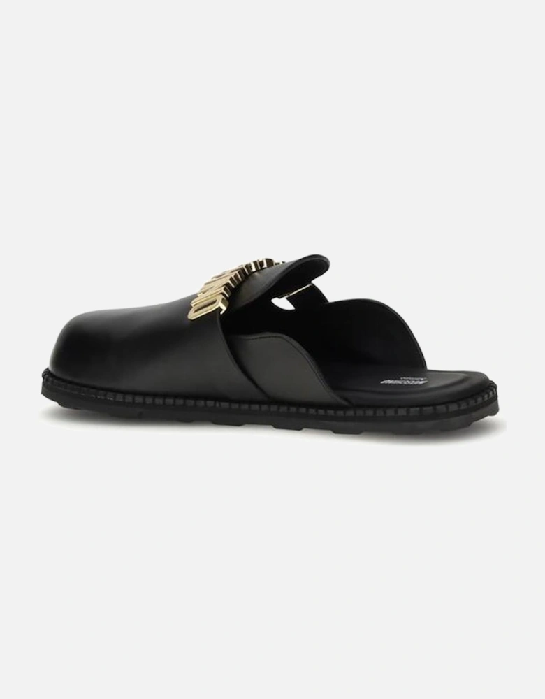 High Waist Wide Leg Wool Trousers Women - Black Sandals