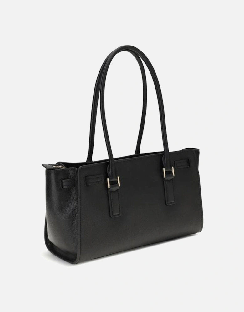 Structured Leather Crossbody Bag Women - Black Shoulder Bags