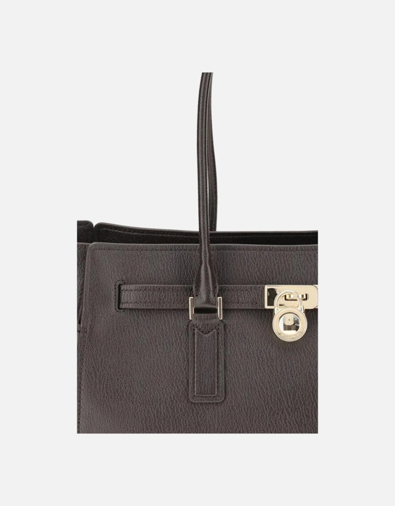 Leather Double-Breasted Trench Coat Women - Brown Shoulder Bags