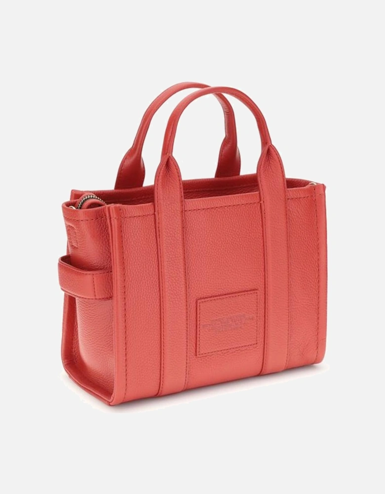 Leather High-Top Sneakers with Rubber Sole Women - Red Handbags