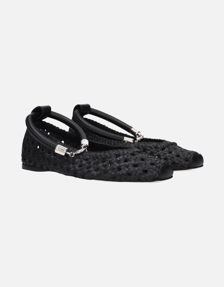 Leather Ballet Flats with MPN 24155212156001 Women - Black Shoes