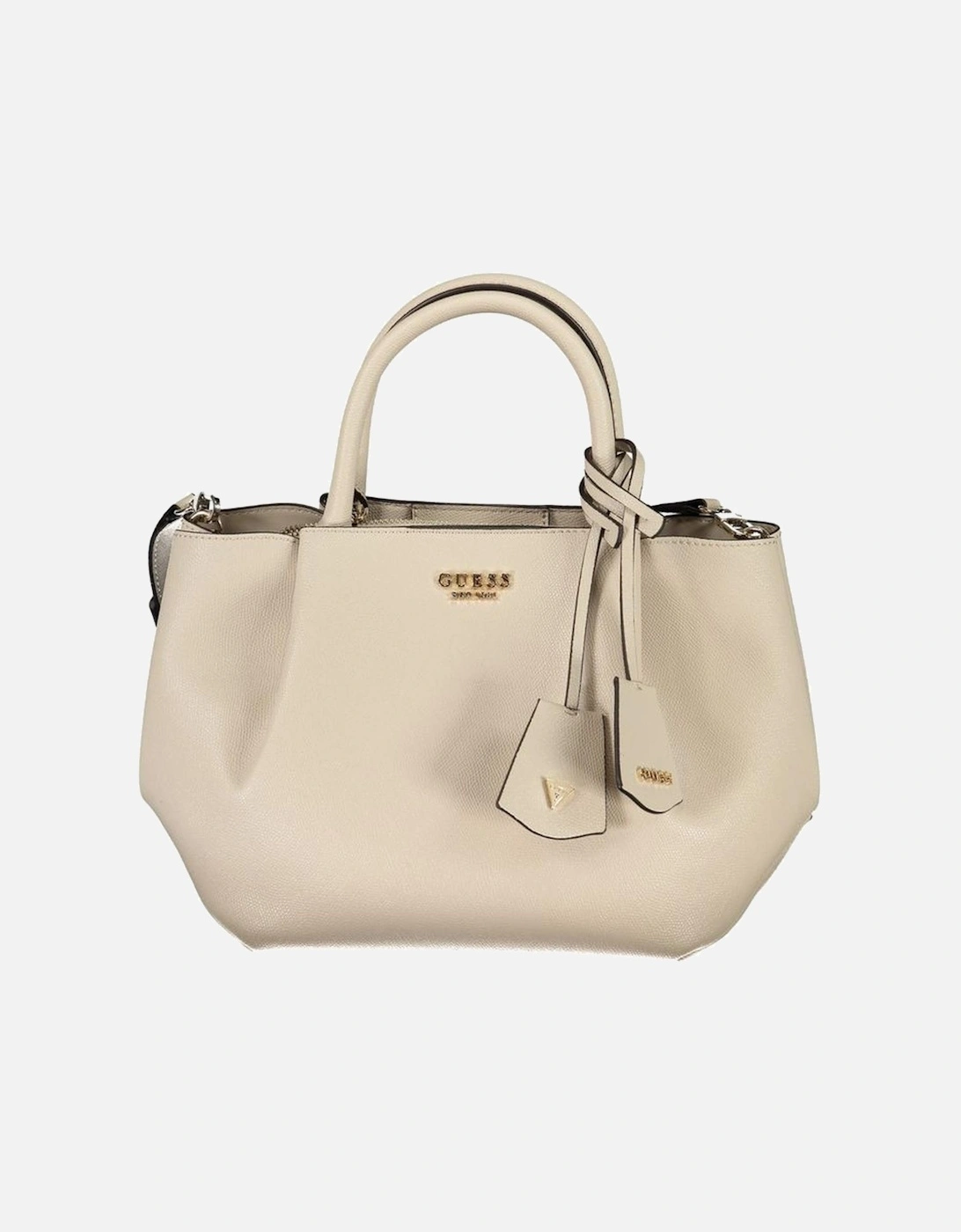 Leather Quilted Shoulder Bag Women - Beige Handbags, 4 of 3