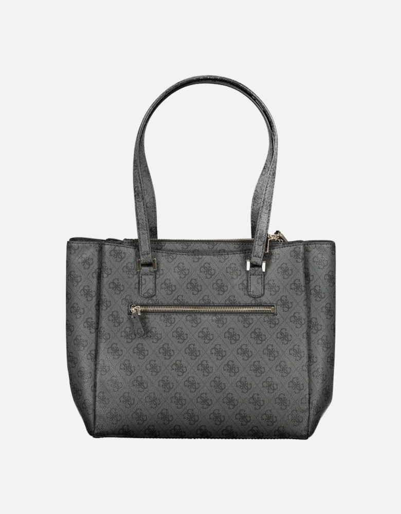 Leather High-Top Sneakers with Embossed Logo Women - Black Handbags