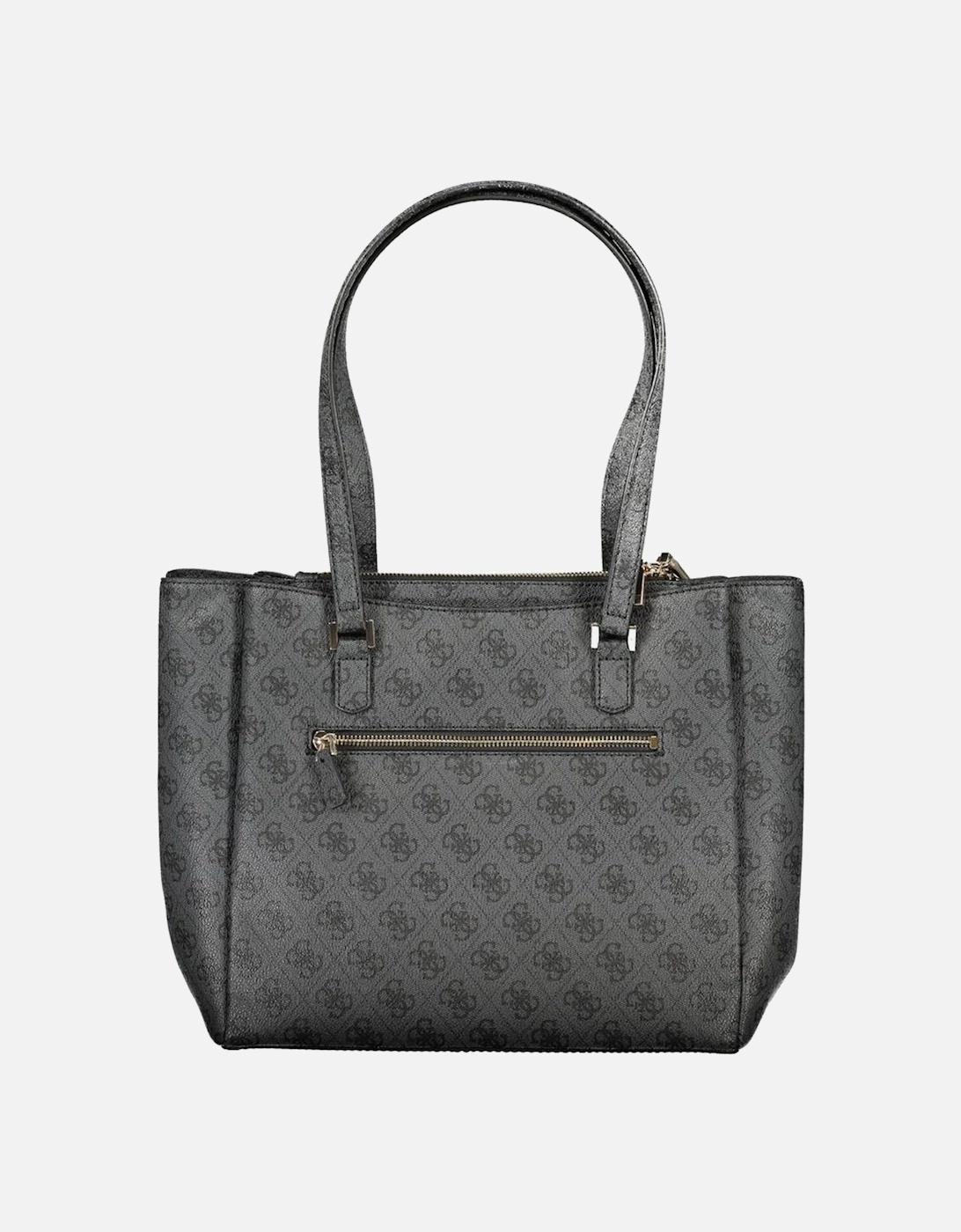 Leather High-Top Sneakers with Embossed Logo Women - Black Handbags