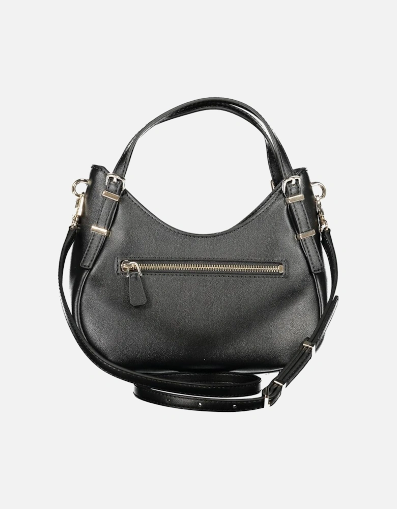 Leather Quilted Shoulder Bag with Chain Strap Women - Black Handbags