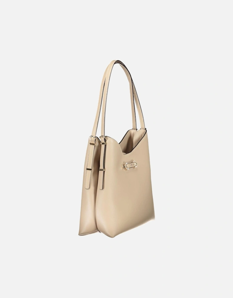 Leather Buckle Strap Ankle Boots Women - Beige Handbags