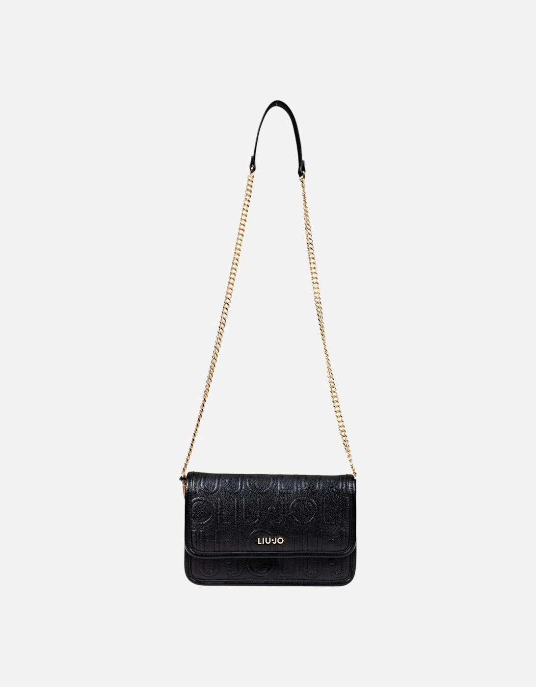 Shoulder Bag with Hook Button Fastening Women - Black, 4 of 3