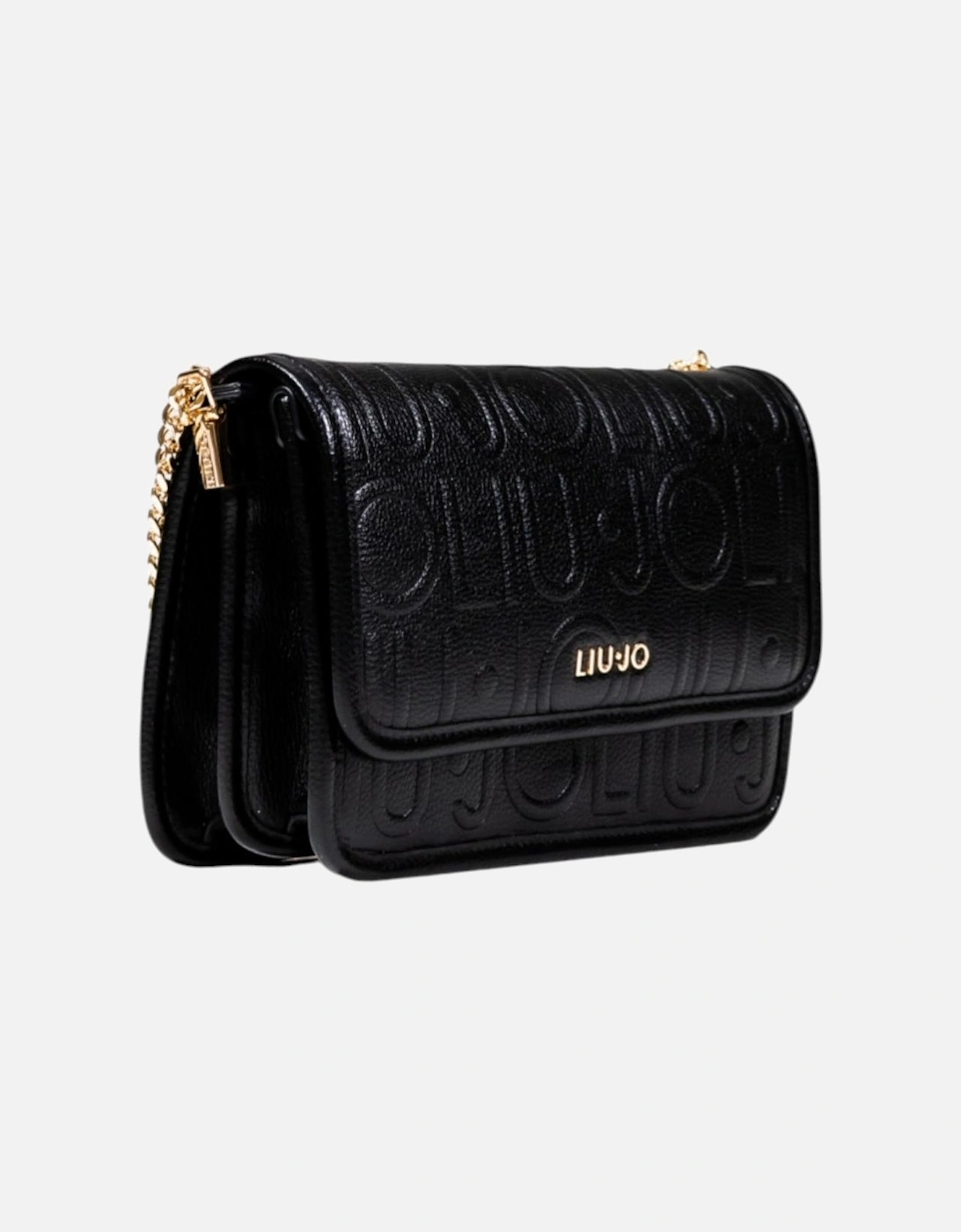 Shoulder Bag with Hook Button Fastening Women - Black