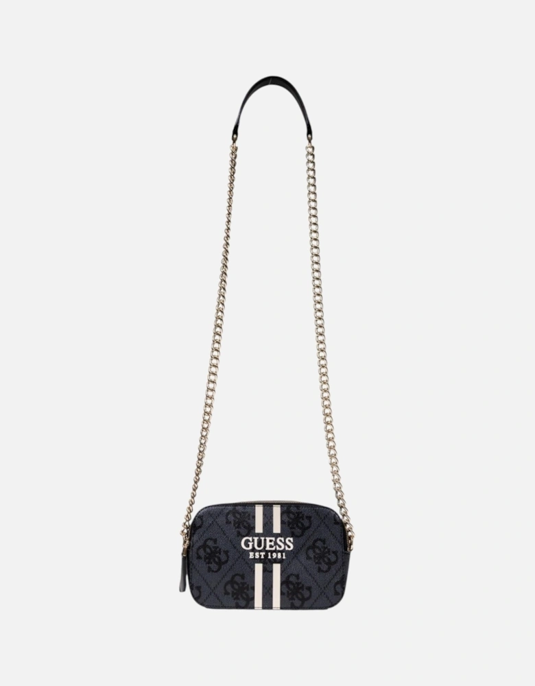Zip Fastening Shoulder Bag in Polyurethane Women - Grey