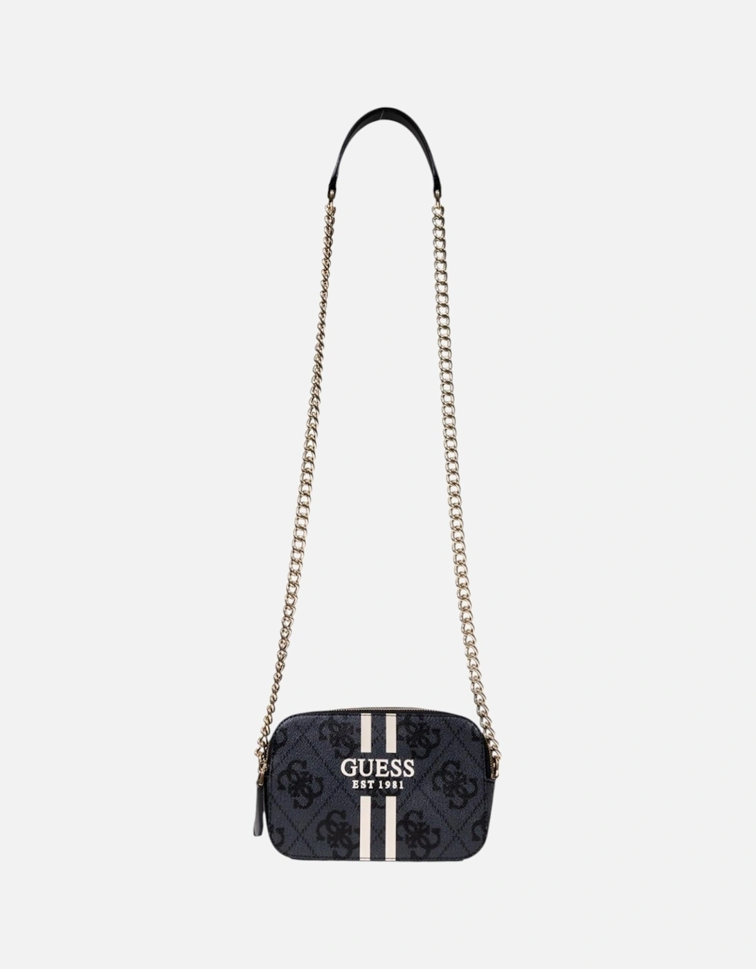 Zip Fastening Shoulder Bag in Polyurethane Women - Grey, 4 of 3