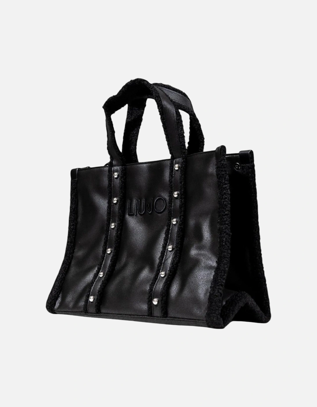Handbag with Button Fastening Women - Black Bags