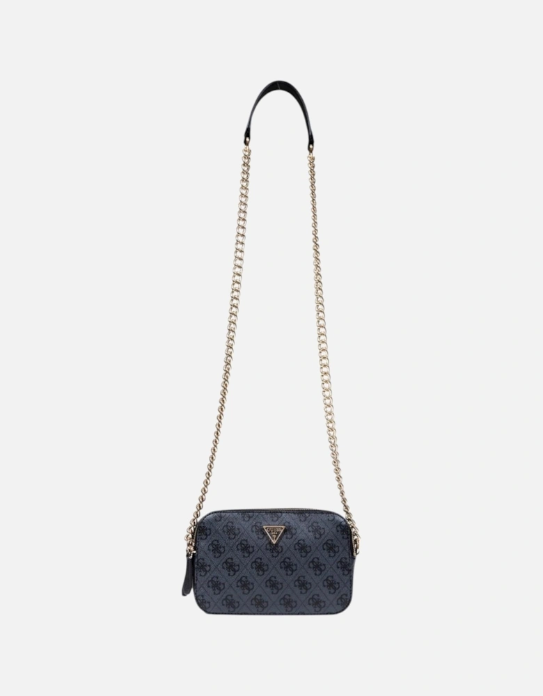 Printed Shoulder Bag with Zip Fastening Women - Grey