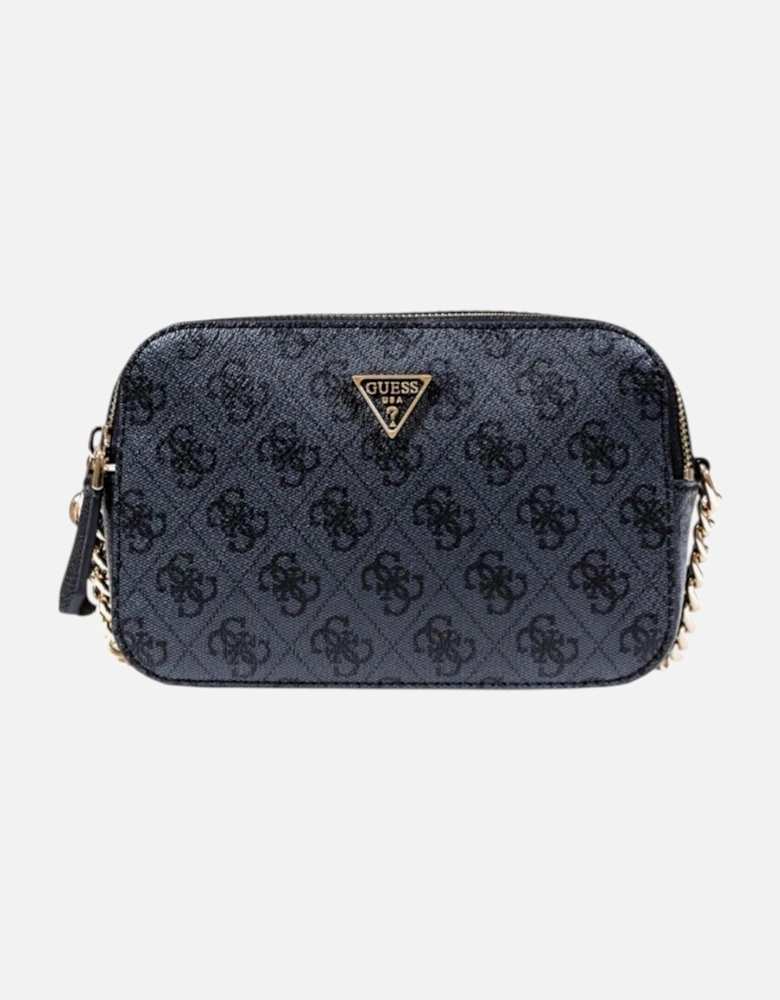 Printed Shoulder Bag with Zip Fastening Women - Grey