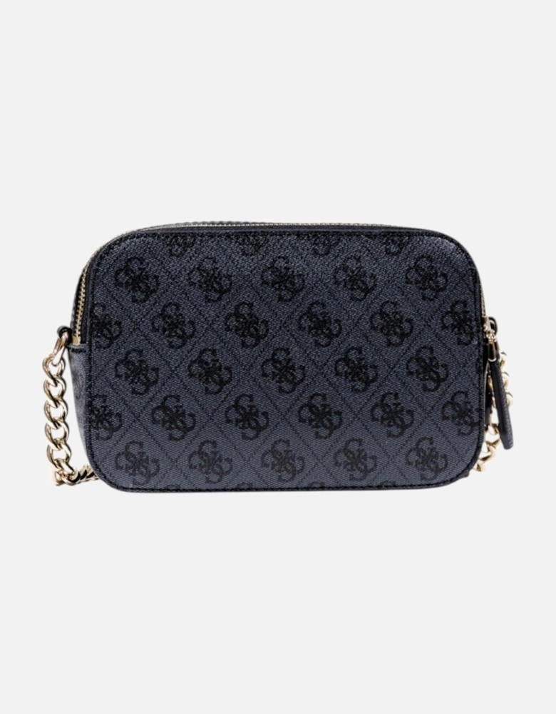 Printed Shoulder Bag with Zip Fastening Women - Grey