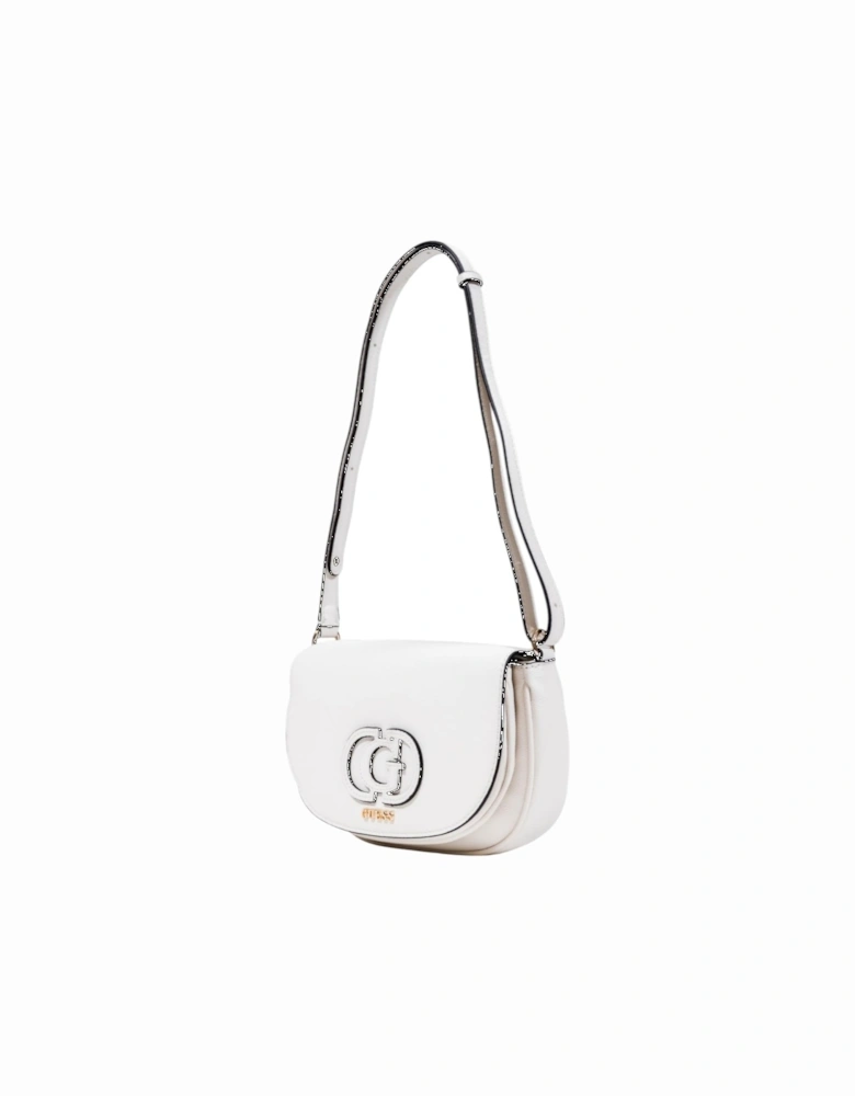 Polyurethane Structured Crossbody Bag Women - White