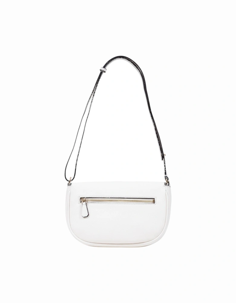 Polyurethane Structured Crossbody Bag Women - White