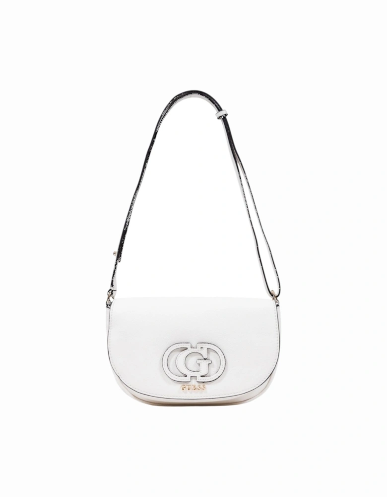 Polyurethane Structured Crossbody Bag Women - White
