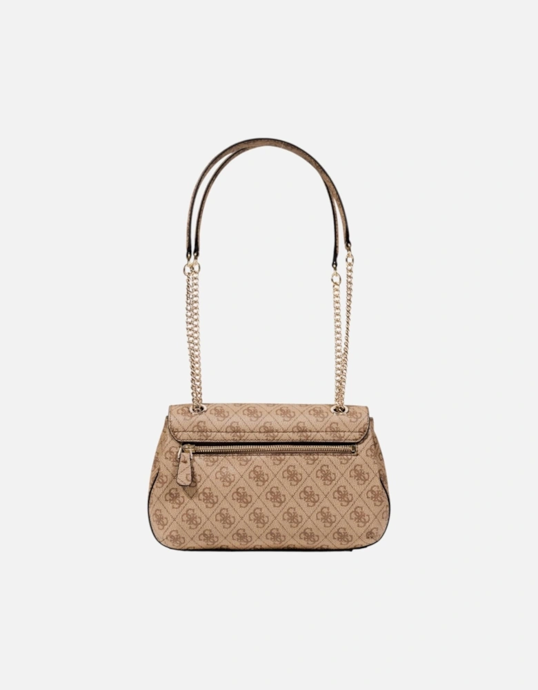Elegant Polyurethane Shoulder Bag Women - Beige