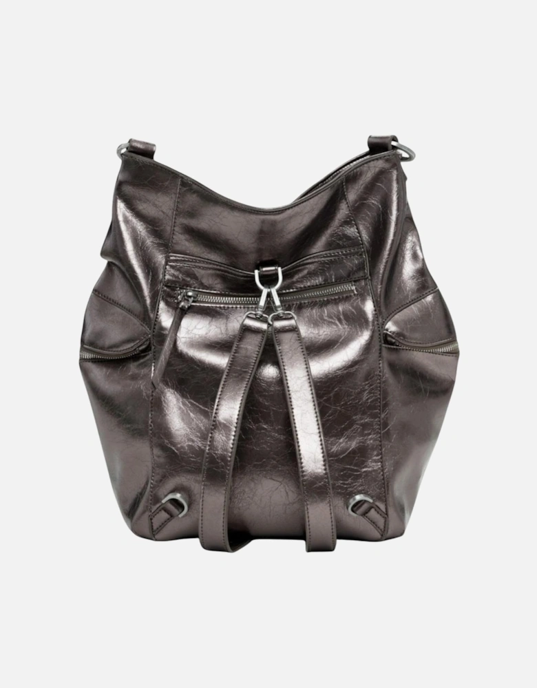 Polyurethane Structured Tote Bag Women - Grey