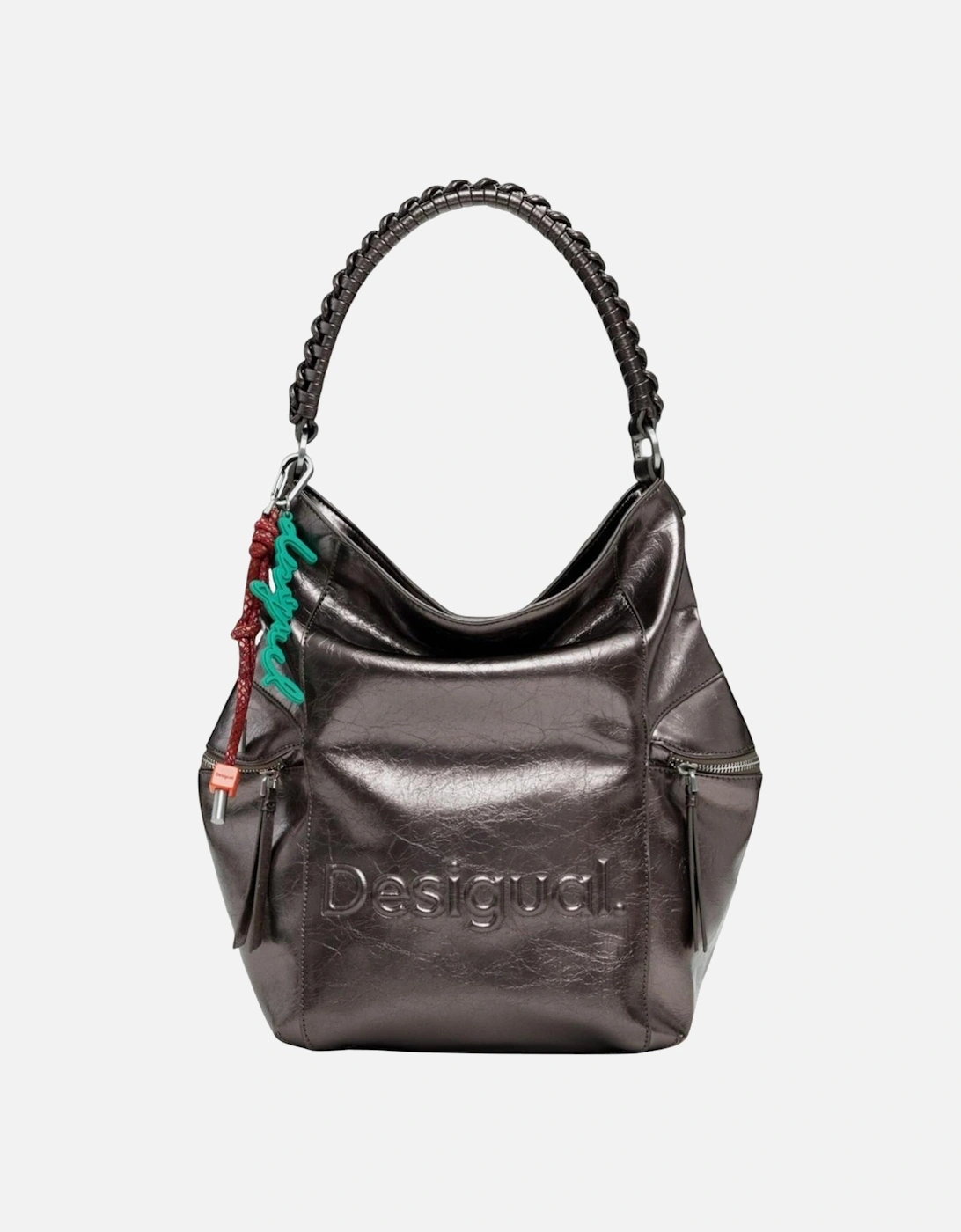 Polyurethane Structured Tote Bag Women - Grey, 4 of 3