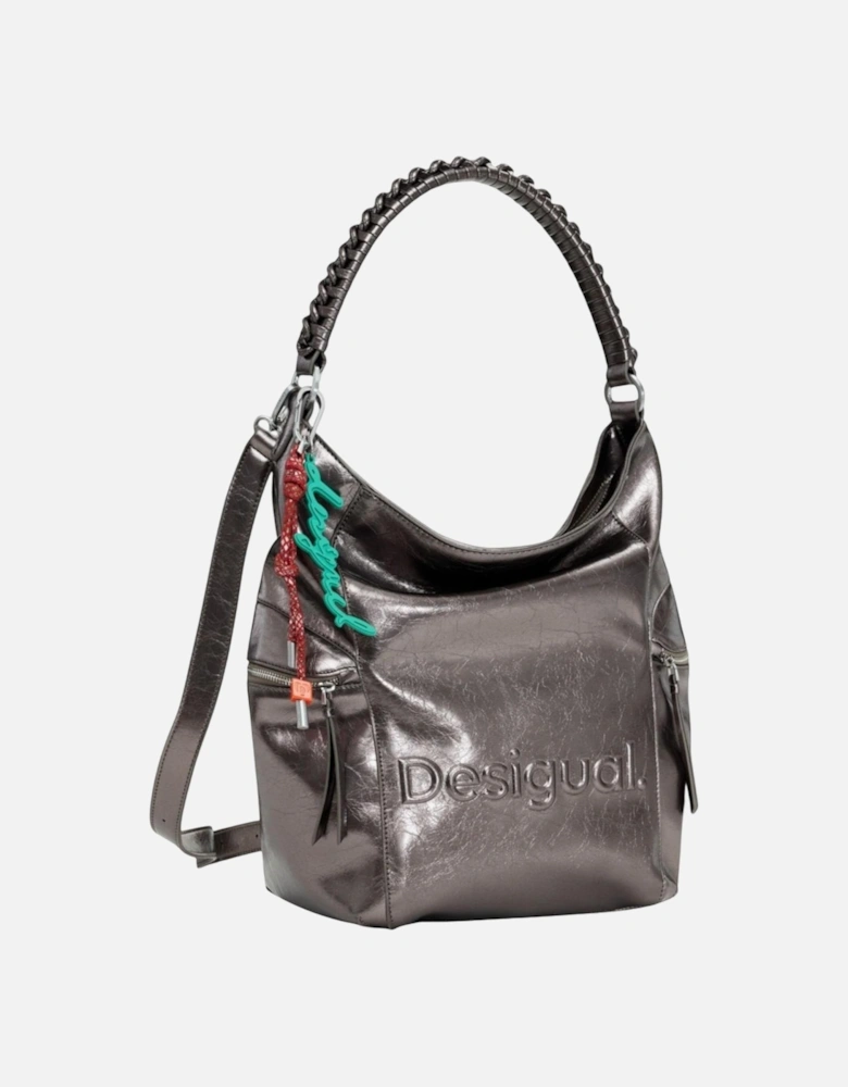 Polyurethane Structured Tote Bag Women - Grey