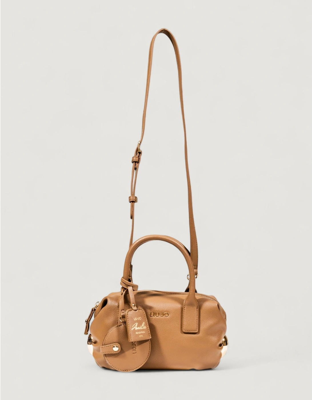 Zip Fastening Polyurethane Bag Women - Beige