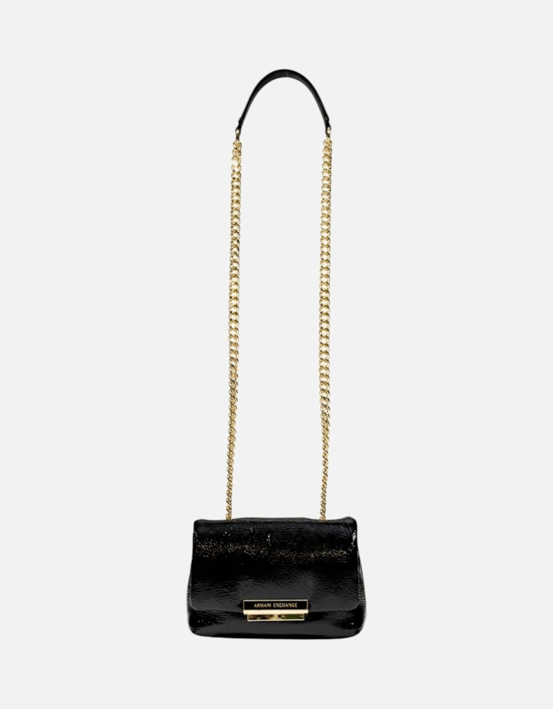 Shoulder Bag with Zip and Hook Fastening Women - Black