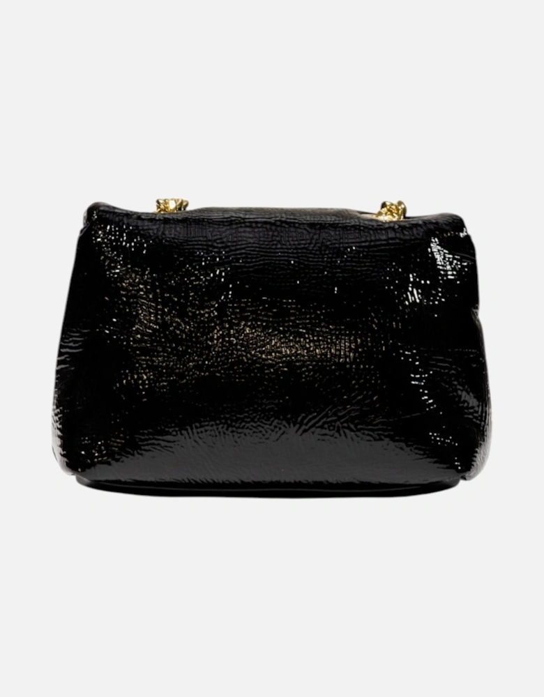 Shoulder Bag with Zip and Hook Fastening Women - Black