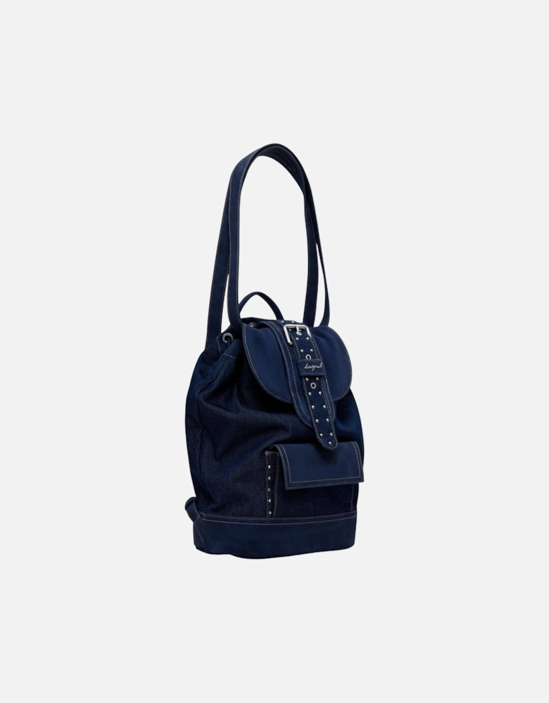 Stylish Multi-Texture Tote Bag Women - Blue