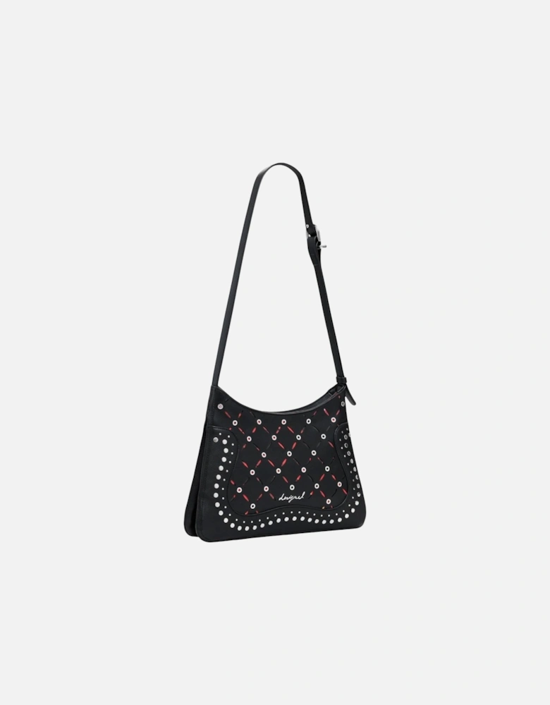 Zip Fastening Polyurethane Bag Women - Black