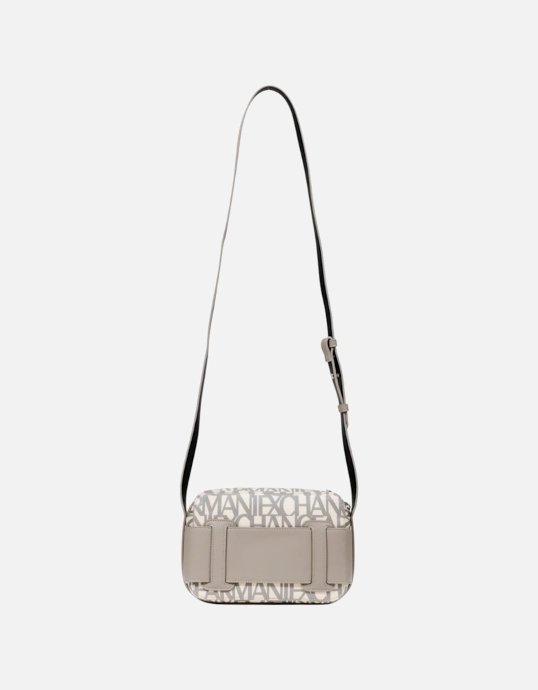 Printed Shoulder Bag with Zip Fastening Women - Beige