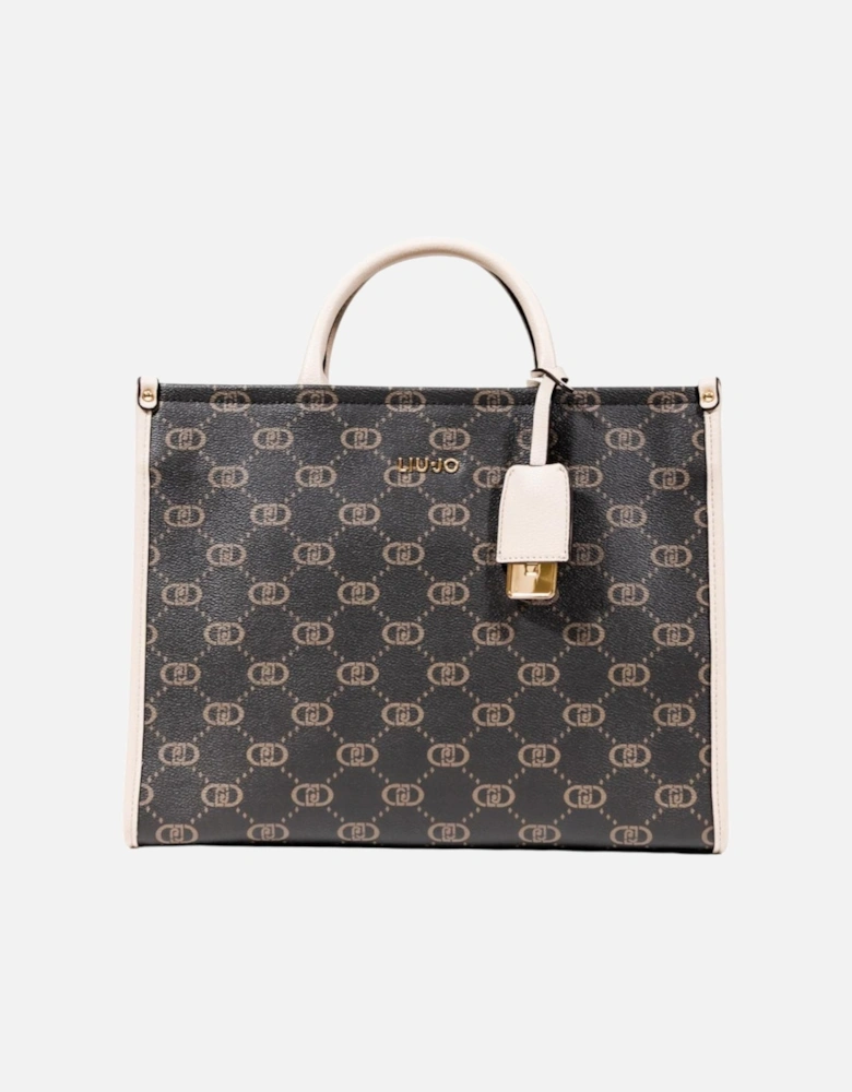 Elegant Polyurethane Zip Fastening Bag Women - Brown