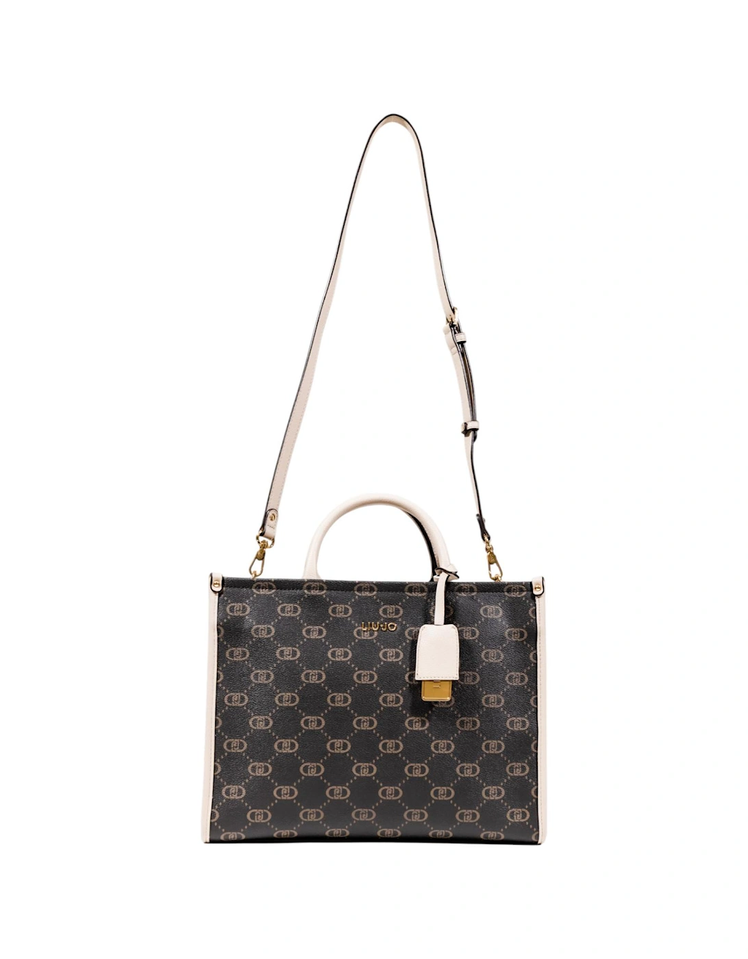 Elegant Polyurethane Zip Fastening Bag Women - Brown