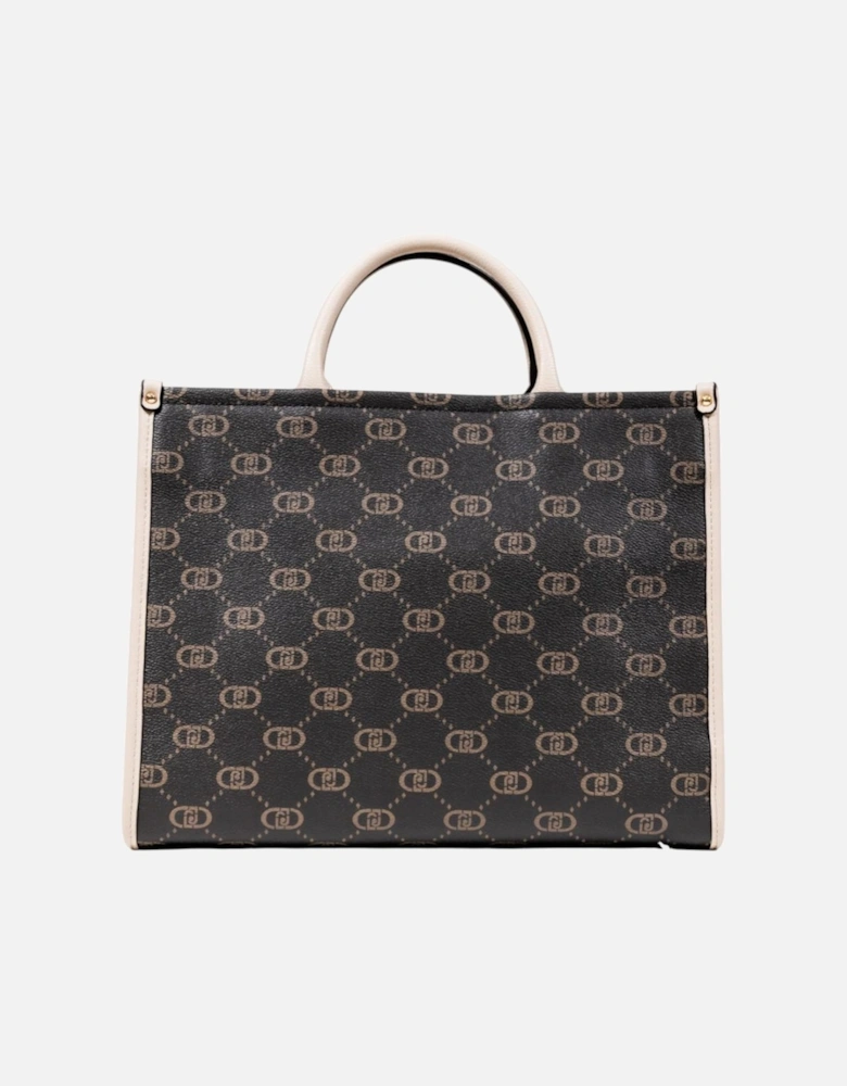 Elegant Polyurethane Zip Fastening Bag Women - Brown