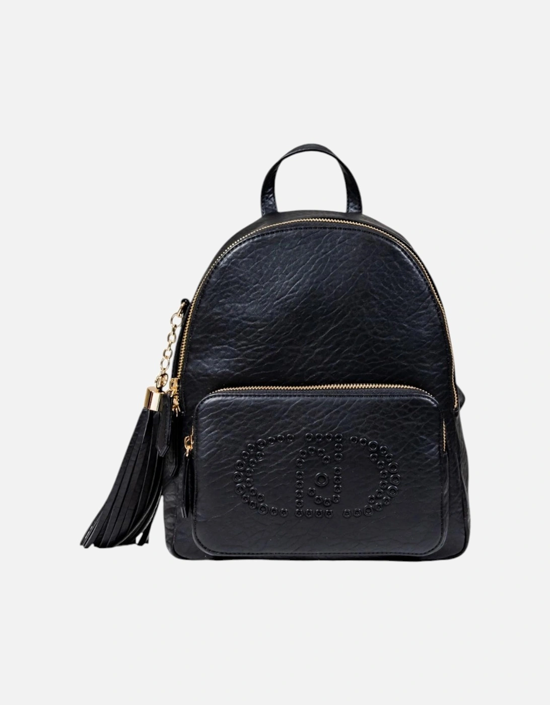 Faux Leather Rucksack with Zip and Pockets Women - Black Bags, 4 of 3