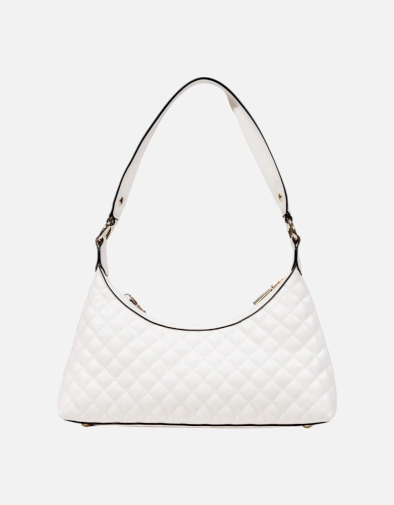 Zip Fastening Polyurethane Bag Women - White