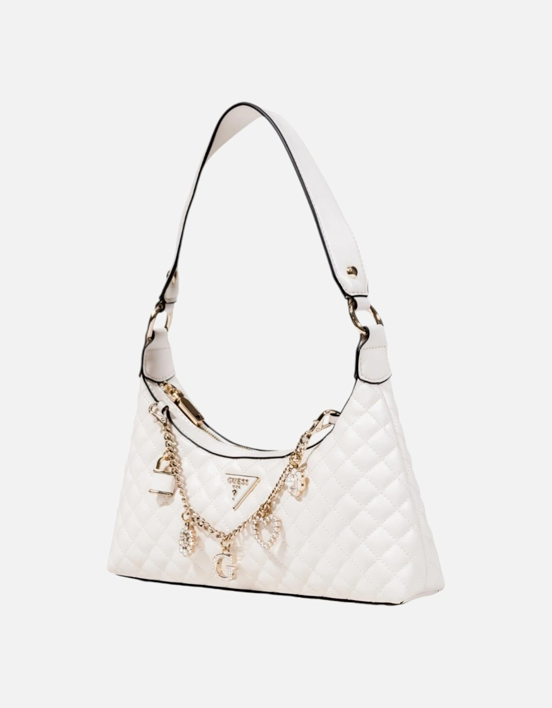 Zip Fastening Polyurethane Bag Women - White