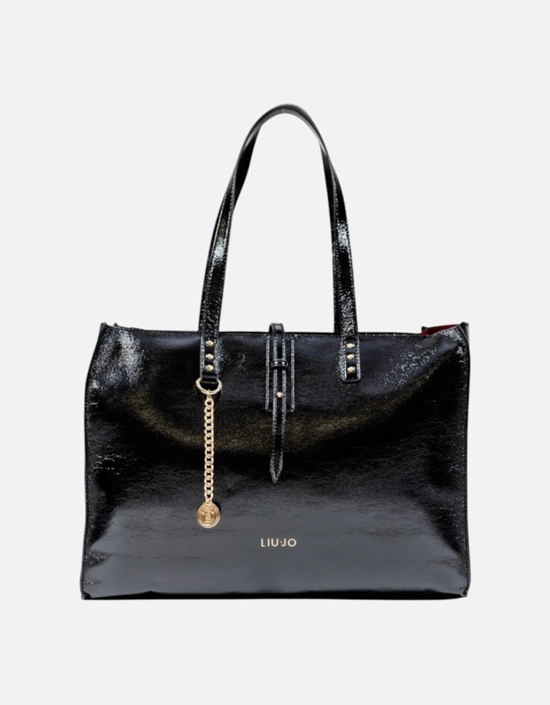 Handbag with Zip and Shoulder Strap Women - Black Bags